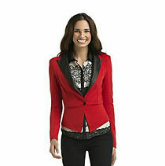Kardashian Kollection Jackets & Blazers - Kardashian Kollection Red Blazer with Black Collar